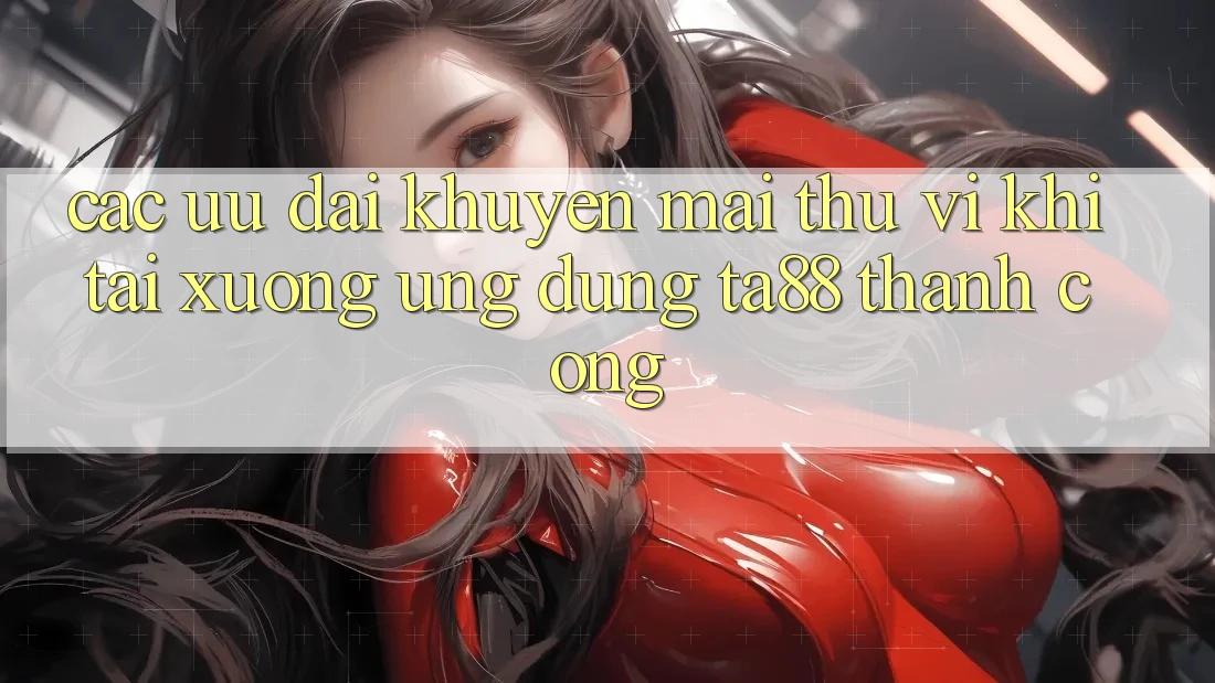Các Ưu đãi Khuyến Mãi Thú vị Khi Tải xuống Ứng dụng TA88 Thành Công Các Ưu đãi Khuyến Mãi Thú vị Khi Tải xuống Ứng dụng TA88 Thành Công