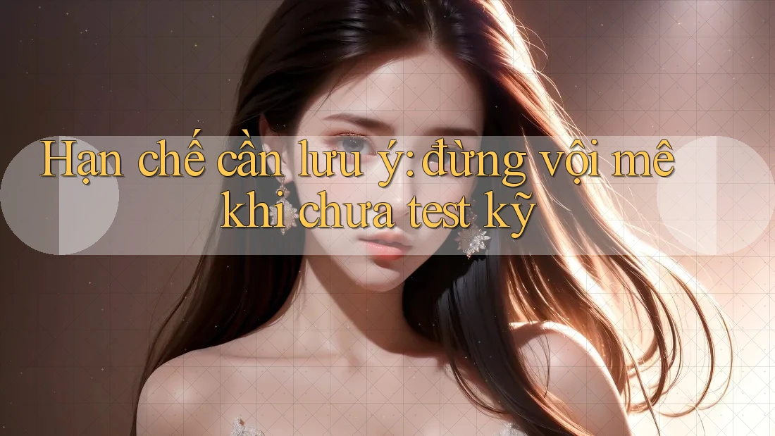 Hạn chế cần lưu ý: đừng vội mê khi chưa test kỹ