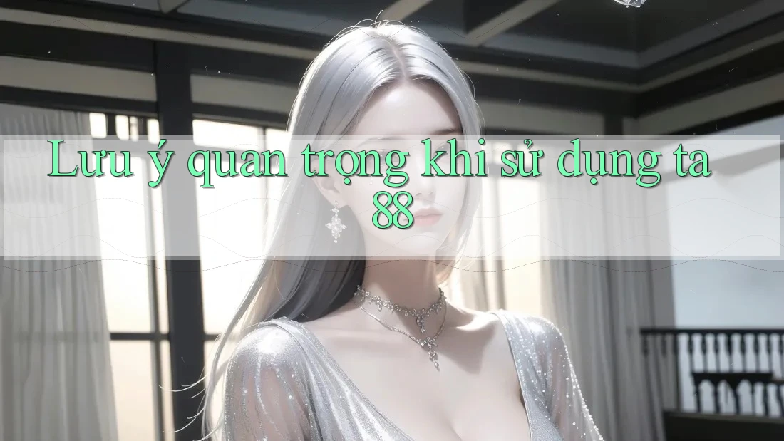 Lưu ý quan trọng khi sử dụng ta88